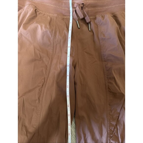 Lululemon Dance Studio Jogger Full Length Mid Rises Rust Brown Lined Size M 8 - Picture 3 of 7